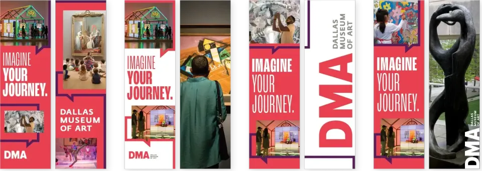 Digital placements for Imagine Your Journey shown on phones